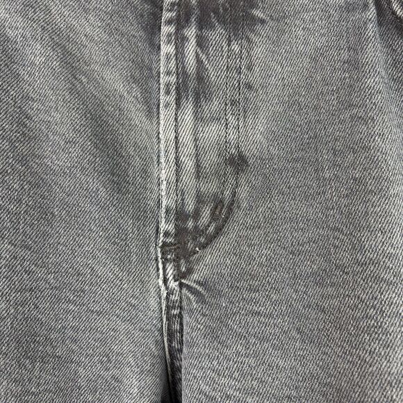 AGOLDE Toni Jeans Women's 27 Black Stretch Distressed Frayed Straight Mid Rise - Picture 6 of 16